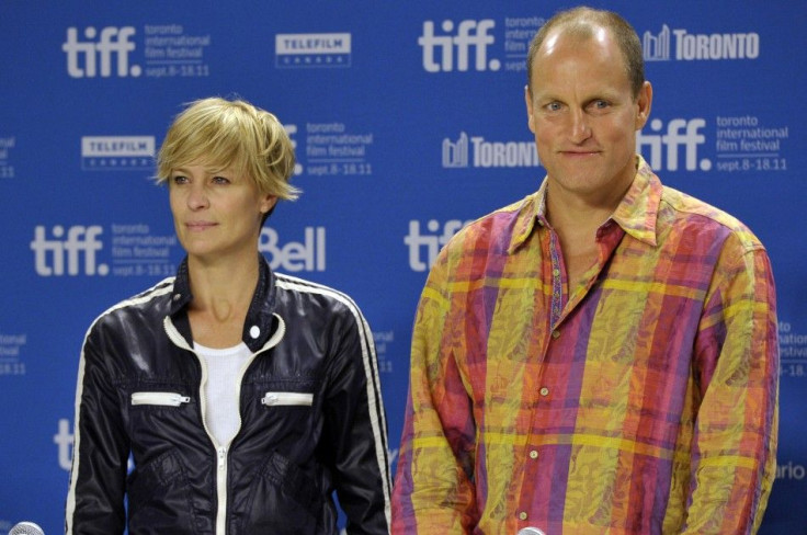 Actors Woody Harrelson and Robin Wright pose during the press conference for the film "Rampart" at the 36th Toronto International Film Festival