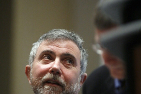 Krugman, professor of Economics at Princeton University, listens during a presentation at the American Economic Association Conference in Atlanta
