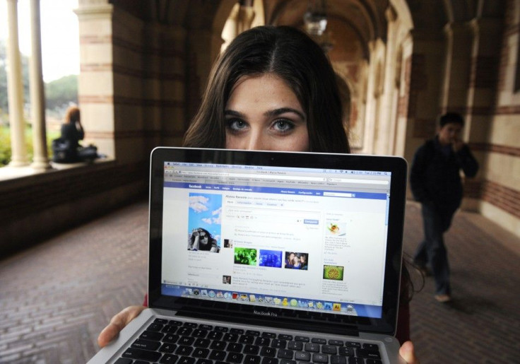 Alyssa Ravasio displays her page on the social networking site Facebook, while attending school in Los Angeles
