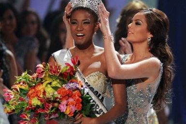 Miss Angola Leila Lopes is crowned by Miss Universe 2010 Ximena Navarrete of Mexico after being named Miss Universe 2011 in Sao Paulo Miss Angola Leila Lopes is crowned by Miss Universe 2010 Ximena Navarrete of Mexico after being named Miss Universe 2011 