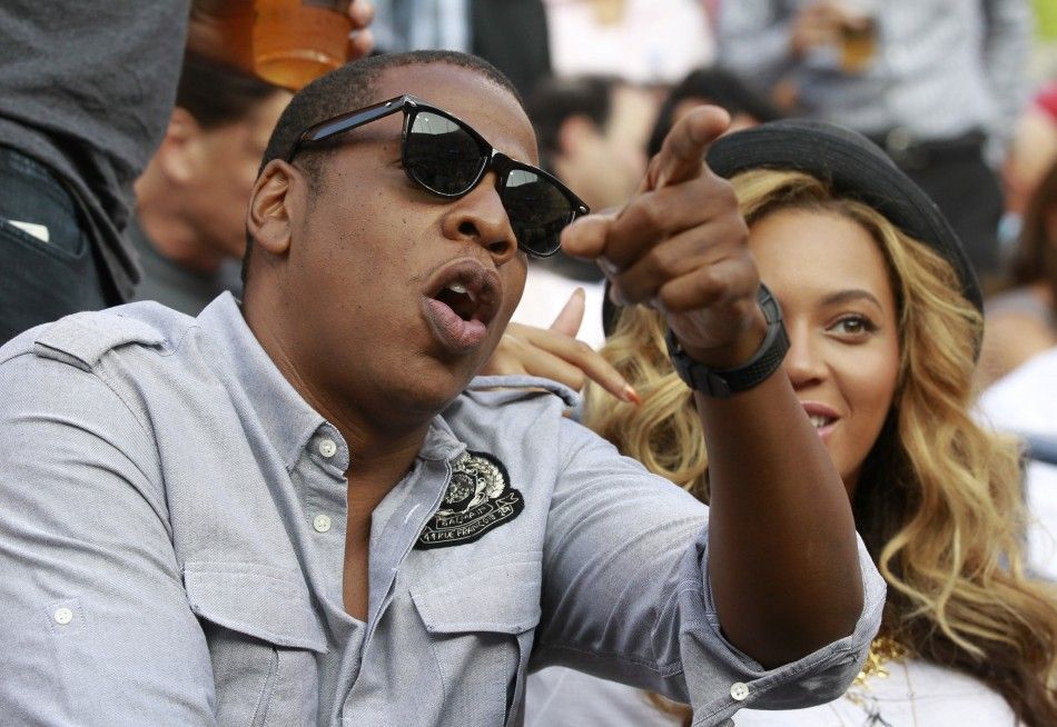 Rapper Jay-Z and his wife, singer Beyonce