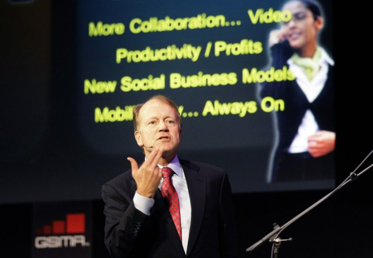 Cisco Chairman and CEO John Chambers delivers a speech at the GSMA Mobile World Congress in Barcelona