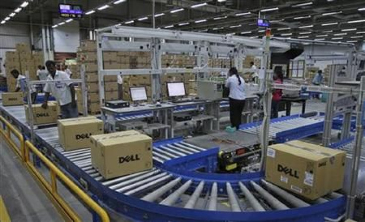 Computers packed into boxes are transported on a conveyor belt at a Dell factory in Sriperumbudur Taluk, in the Kancheepuram district of the southern Indian state of Tamil Nadu, June 2, 2011.