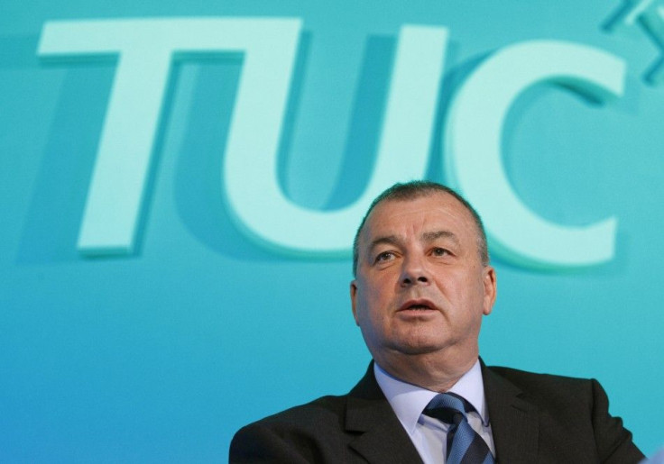 Brendan Barber, general secretary of Britain's Trades Union Congress, speaks at their annual congress, in central London