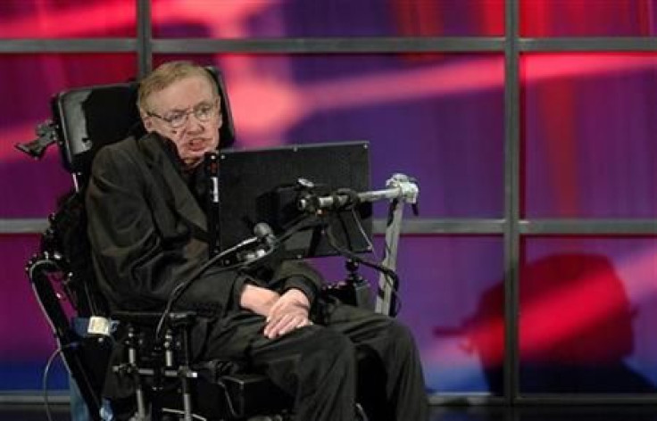 Hawking speaks at his official welcoming ceremony at Perimeter Institute For Theoretical Physics in Kitchener