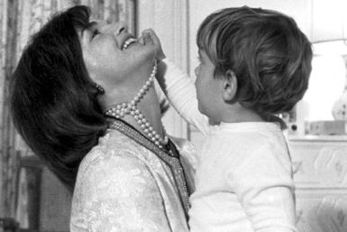 File photo of John Kennedy Jr and his mother