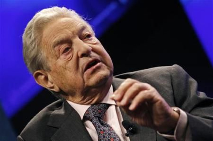 Billionaire financier George Soros speaks at a Reuters Newsmaker event in New York