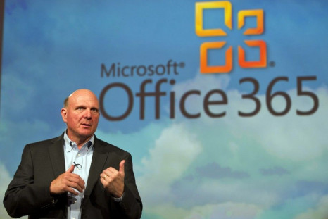 Microsoft CEO Steve Ballmer speaks at the launch of the company's Microsoft 365 cloud service in New York