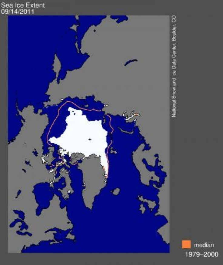 Artic Sea Ice Extent for September 2011