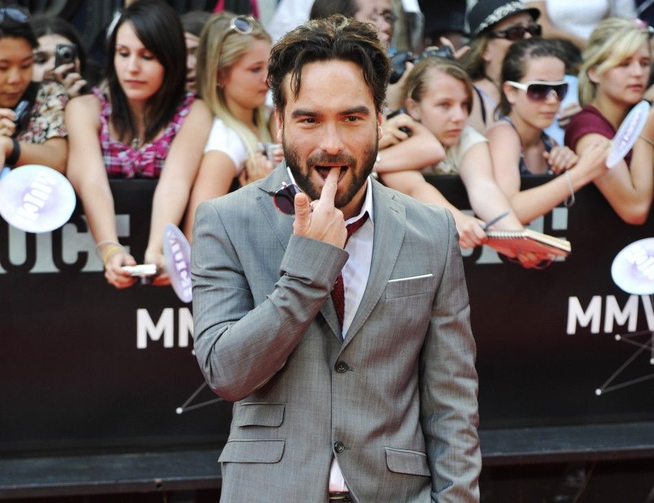 Actor Johnny Galecki arrives on the red carpet during the MuchMusic Video Awards in Toronto