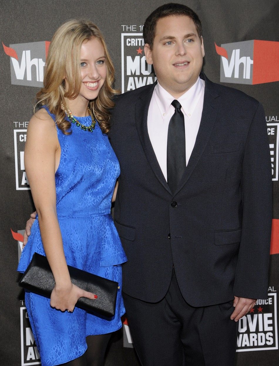 Actor Jonah Hill and guest arrive at the 16th Annual Critics Choice Movie Awards in Hollywood