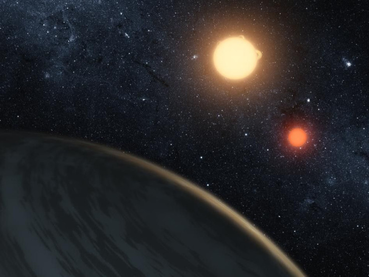 Planet with Double Sunset: Two Stars it Orbits Eclipse Each Other