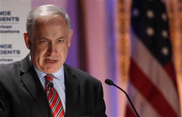 Israel&#039;s Prime Minister Benjamin Netanyahu addresses a leadership meeting of the Conference of Presidents of Major American Jewish Organizations in New York