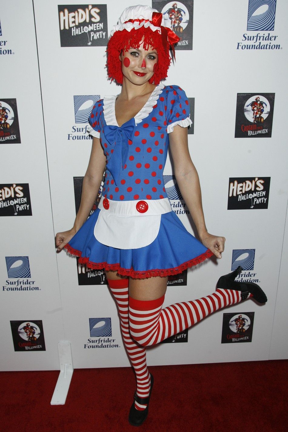 Actress Stacy Keibler poses at the 8th annual Heidi Klum Halloween Party in Hollywood