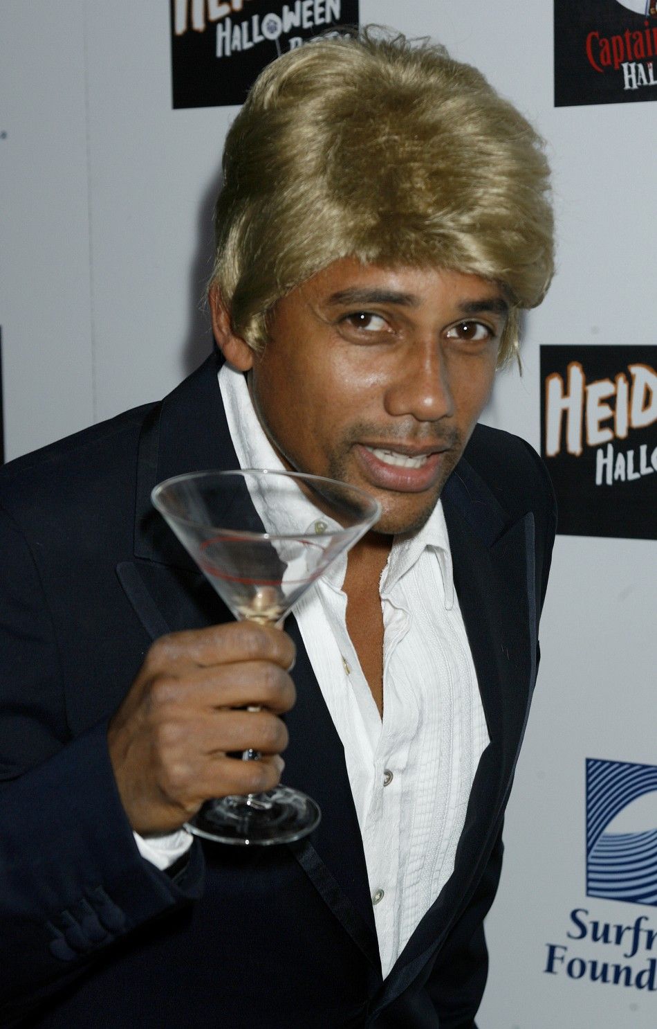 Actor Hill Harper poses at the 8th annual Heidi Klum Halloween Party in Hollywood