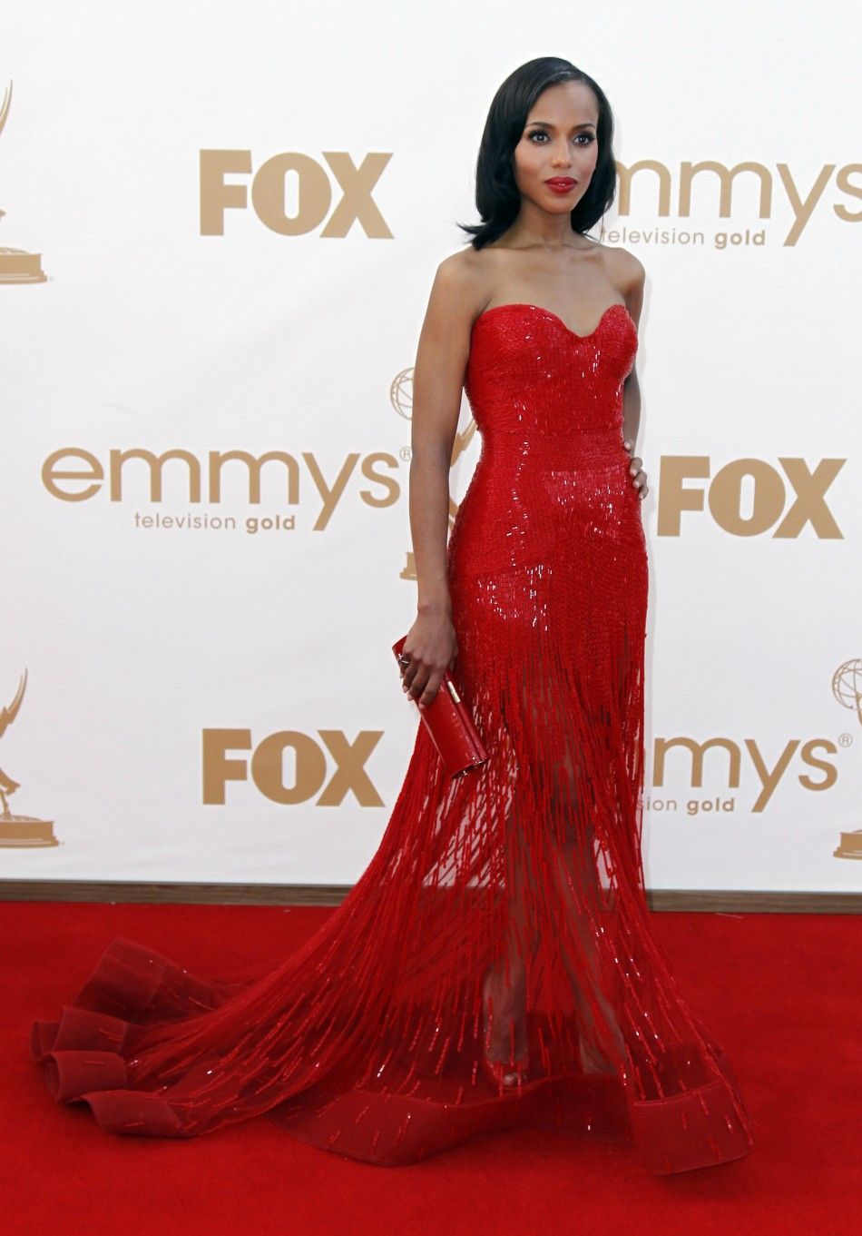Actress Kerry Washington arrives at the 63rd Primetime Emmy Awards in Los Angeles September 18, 2011.