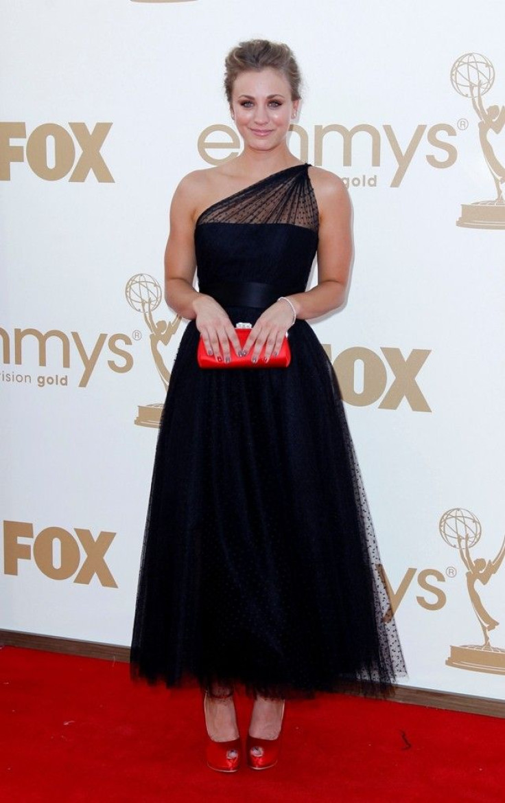 Actress Kaley Cuoco from &quot;Big Bang Theory&quot; arrives at the 63rd Primetime Emmy Awards in Los Angeles 