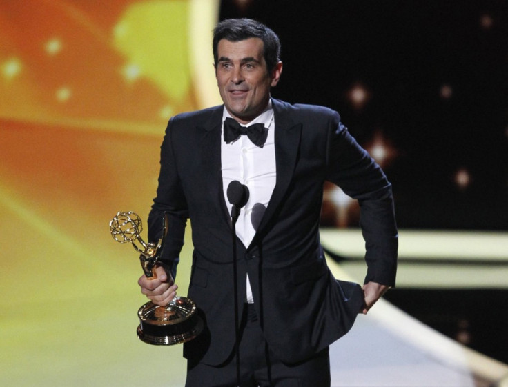 Actor Ty Burrell from television series &quot;Modern Family&quot; accepts the award for outstanding supporting actor in a comedy series, at the 63rd Primetime Emmy Awards in Los Angeles September 18, 2011.