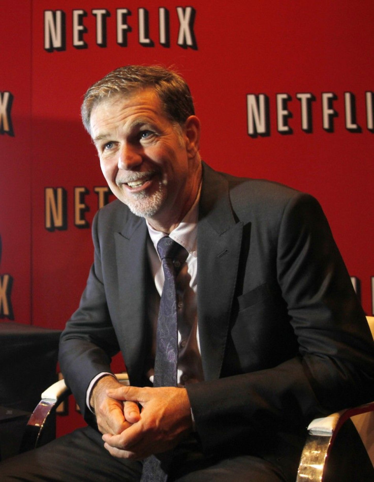 Netflix's Chief Executive Officer Reed Hastings speaks during an interview with Reuters in Buenos Aires. Reuters/Enrique Marcarian