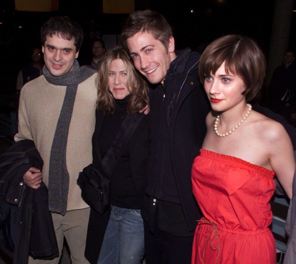 The director and cast of the film quotThe Good Girlquot arrives for a screening of the film January 12, 2002 at the 2002 Sundance Film Festival in Park City, Utah. Shown L-R are director Miguel Arteta, Jennifer Aniston, Jake Gyllenhaal and Zooey Des