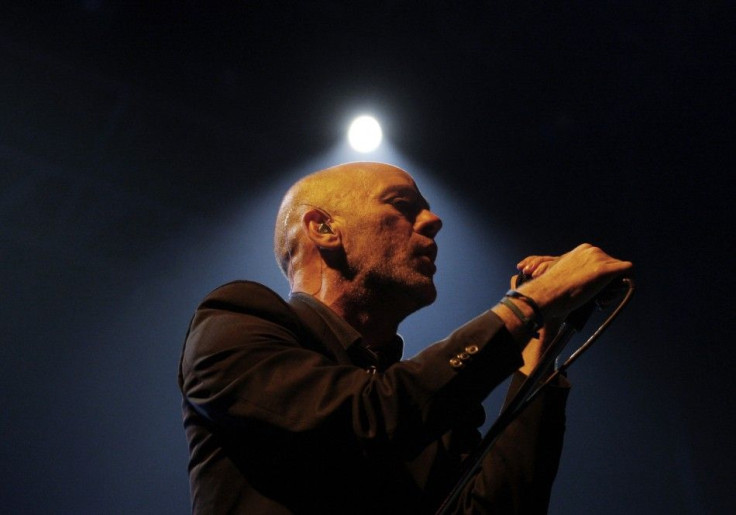 Michael Stipe, lead singer of the rock band R.E.M, performs during a concert in Lima. Reuters/Pilar Olivares