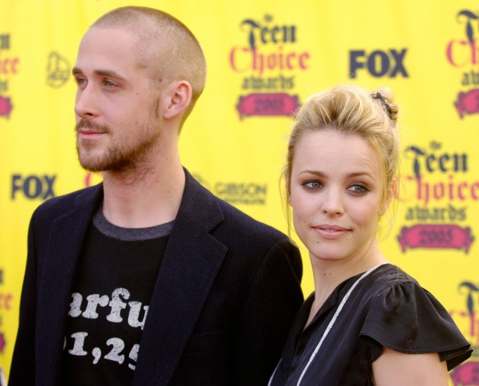 Actors Ryan Gosling and Rachel McAdams arrive together at the 2005 Teen Choice Awards in Universal City.