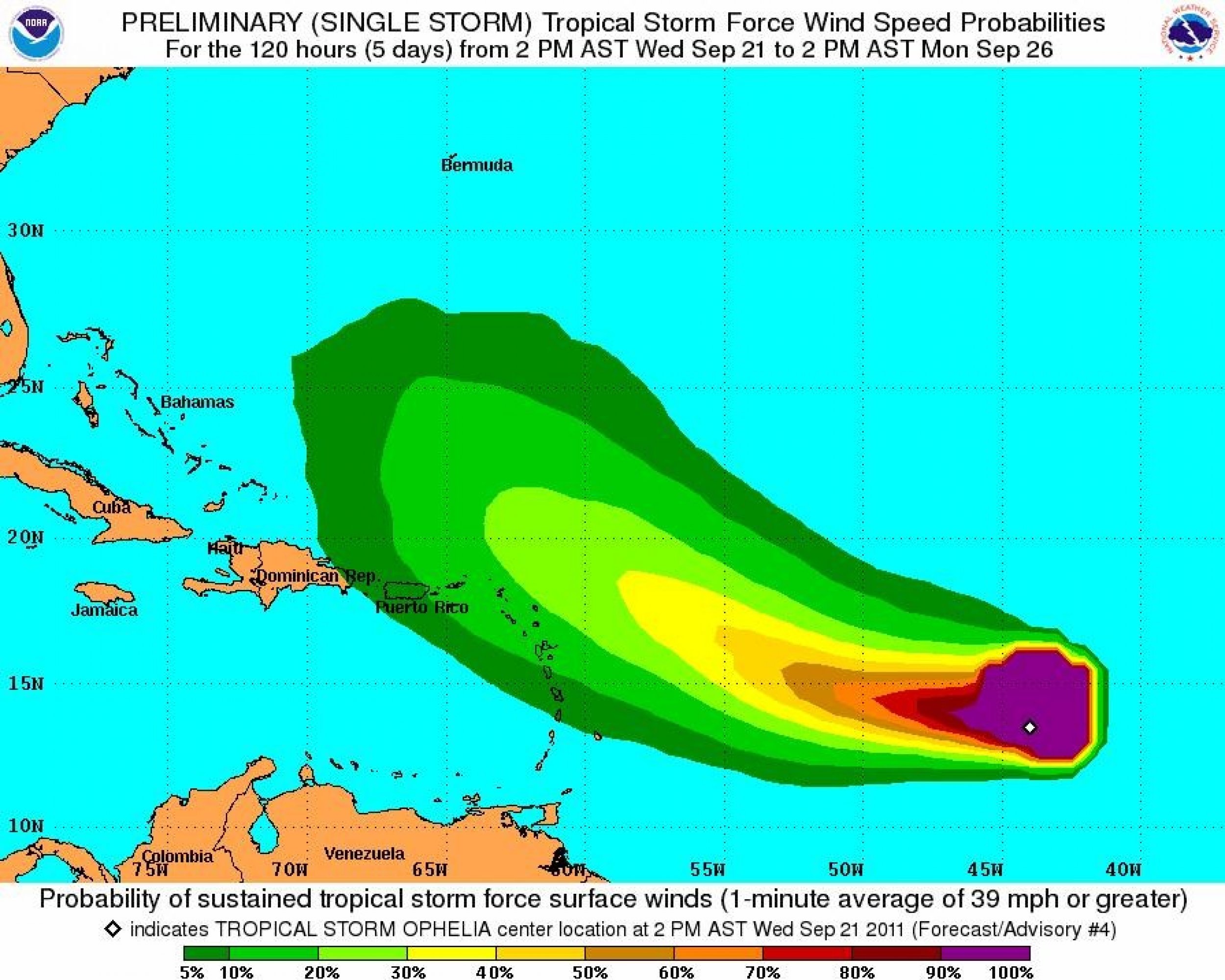 Tropical Storm Ophelia Projected Path Changes Slightly IBTimes