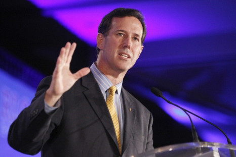 U.S. Senator Santorum speaks during the Republican Leadership Conference in New Orleans