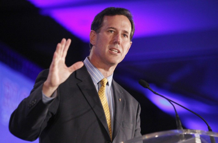 U.S. Senator Santorum speaks during the Republican Leadership Conference in New Orleans