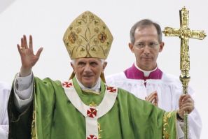 Pope Benedict XVI celebrates Holy Eucharist at the Olympic stadium in Berlin