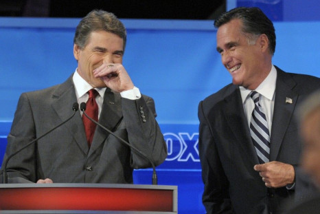Rick Perry and Mitt Romney 