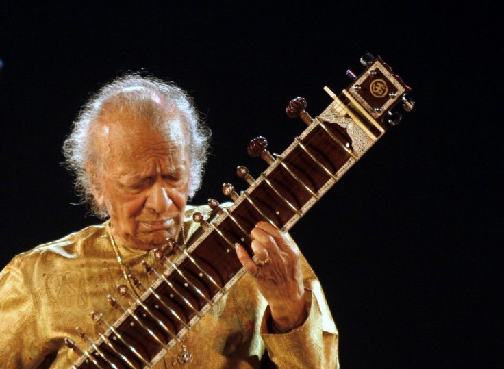 Indian sitar player Ravi Shankar performs in the eastern Indian city of Kolkata