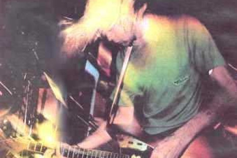 Kurt Cobain playing his Fender Jaguar