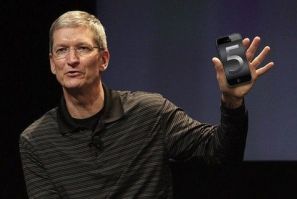 Tim Cook with the iPhone