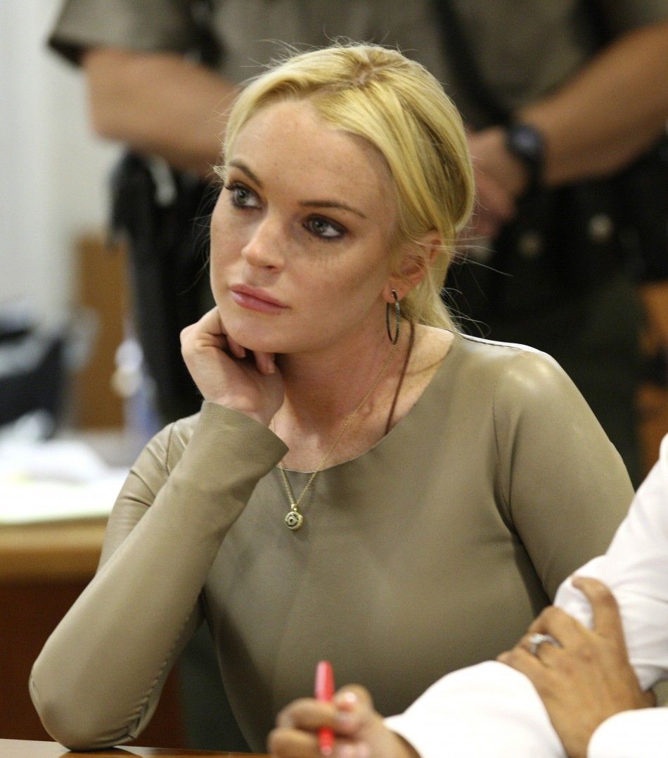 Lohan appears in Airport Courthouse in Los Angeles.