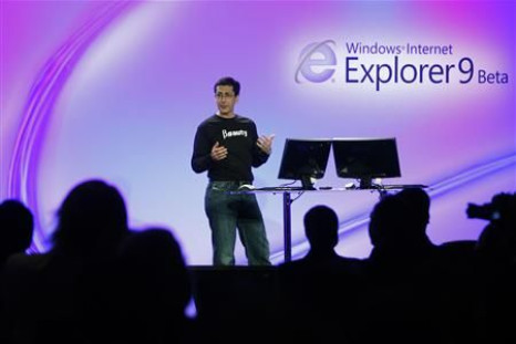 Microsoft vice president Dean Hachamovitch unveils Internet Explorer 9 Beta version in San Franncisco