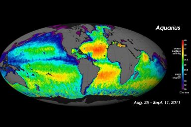 Aquarius Ocean Salinity Map
