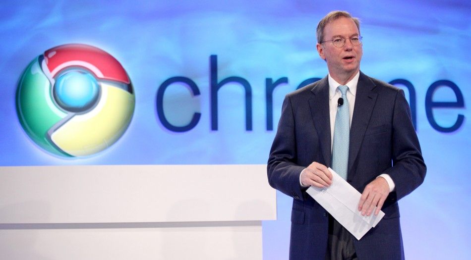 Google CEO Eric Schmidt speaks during the companys Chrome event in San Francisco