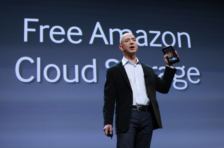 Amazon CEO Jeff Bezos speaks at a news conference during the launch of Amazon&#039;s new tablets in New Yor