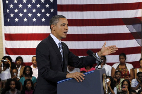 U.S. President Barack Obama speaks at a school in Washington