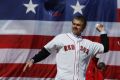 Former Red Sox player Buckner throws out ceremonial first pitch at MLB baseball game between Red Sox and Tigers in Boston