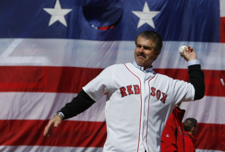 Former Red Sox player Buckner throws out ceremonial first pitch at MLB baseball game between Red Sox and Tigers in Boston