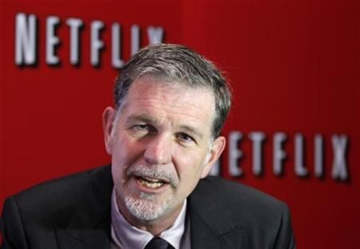 Netflix's Chief Executive Officer Reed Hastings speaks during an interview with Reuters in Buenos Aires