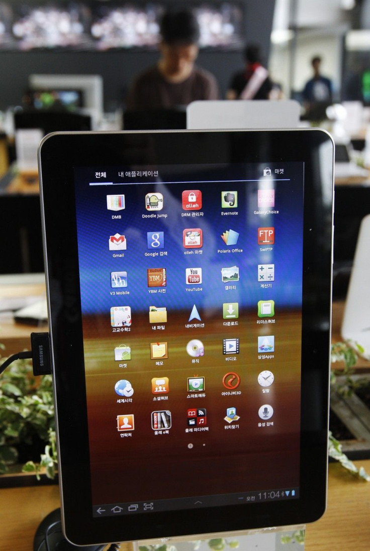 Samsung Electronics' Galaxy Tab 10.1 on display in Seoul