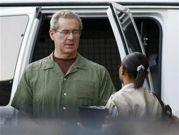 R. Allen Stanford arrives at federal court for a hearing before U.S. District Judge Nancy Atlas in Houston