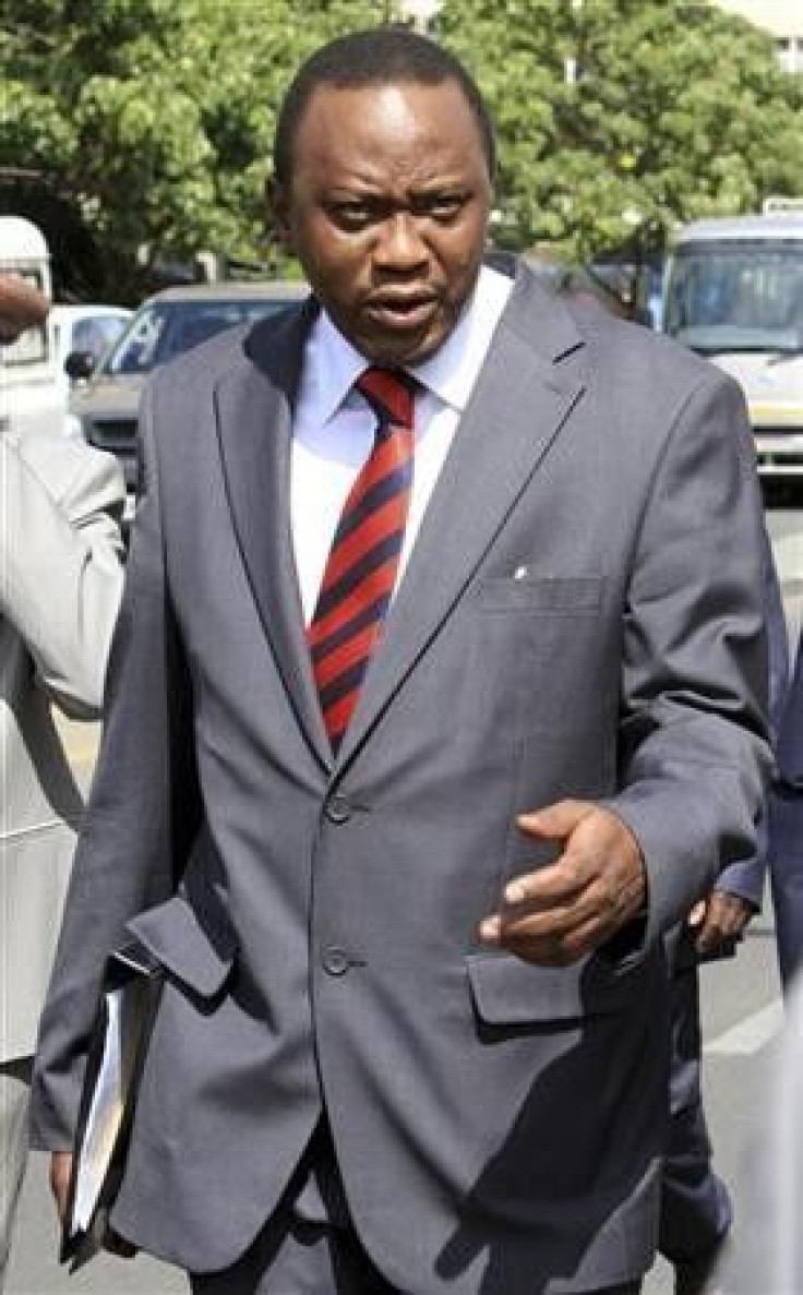 Kenya&quot;s Finance Minister Uhuru Kenyatta walks to Parliament
