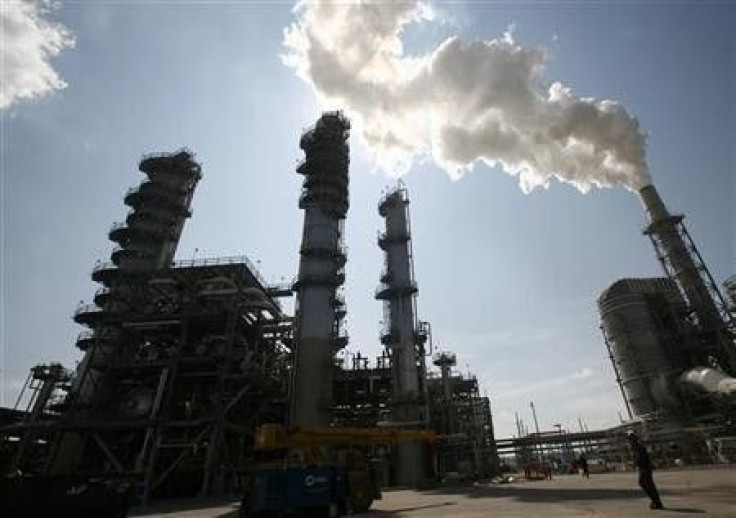 The Valero St. Charles oil refinery is seen during a tour of the refinery in Norco, Louisiana