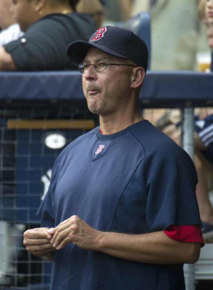 Boston Red Sox Terry Francona reacts as he watches team give up six runs to New York Yankees in New York