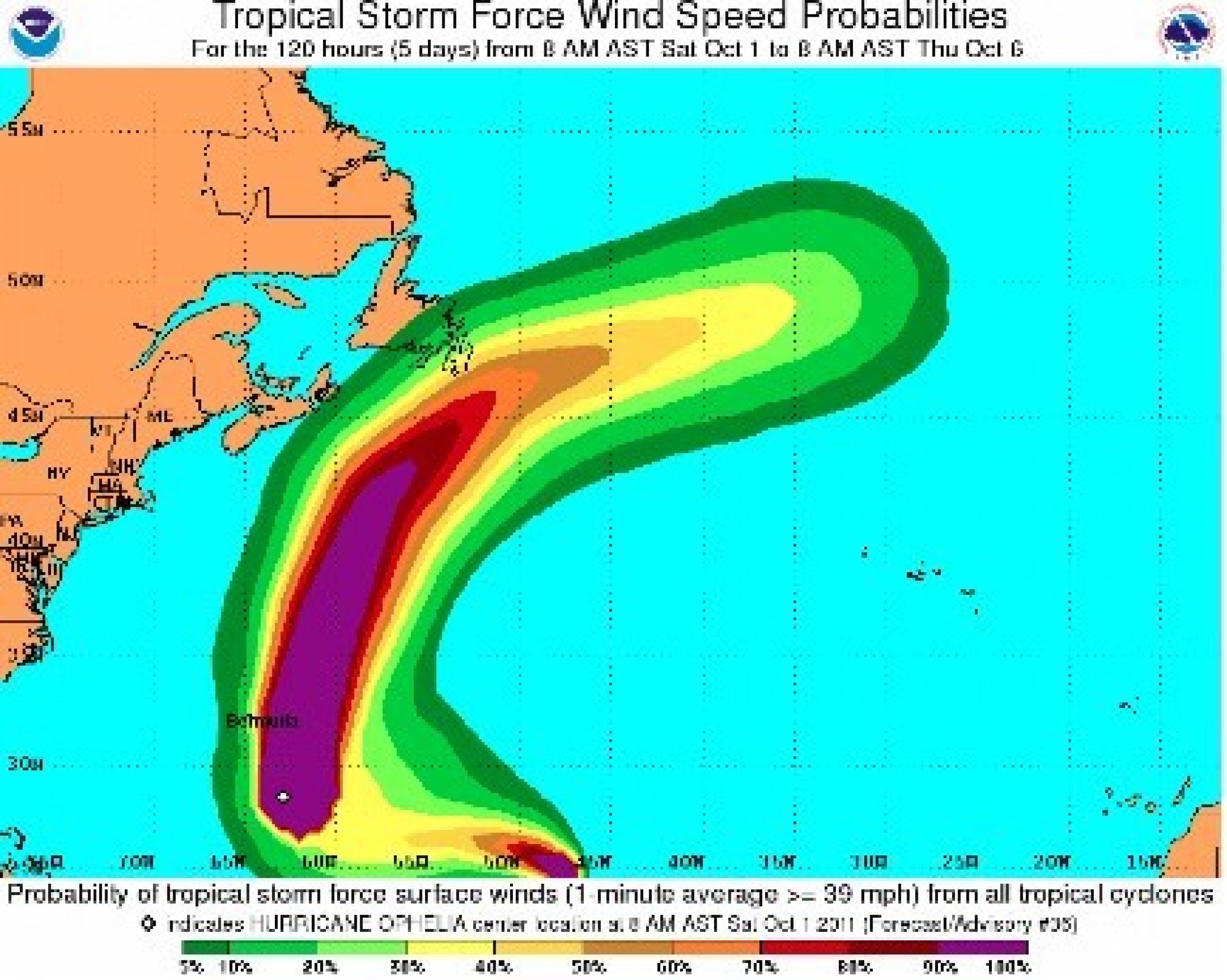 Tropical Storm Wind Speed Probabilities