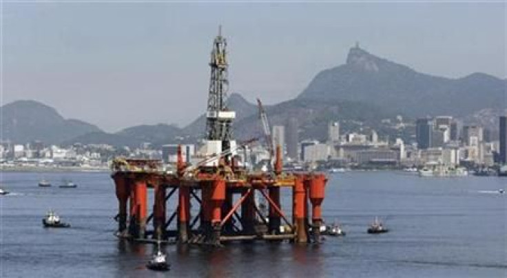 A Petrobras Oil platform is seen at Guabanara bay in Rio de Janeiro